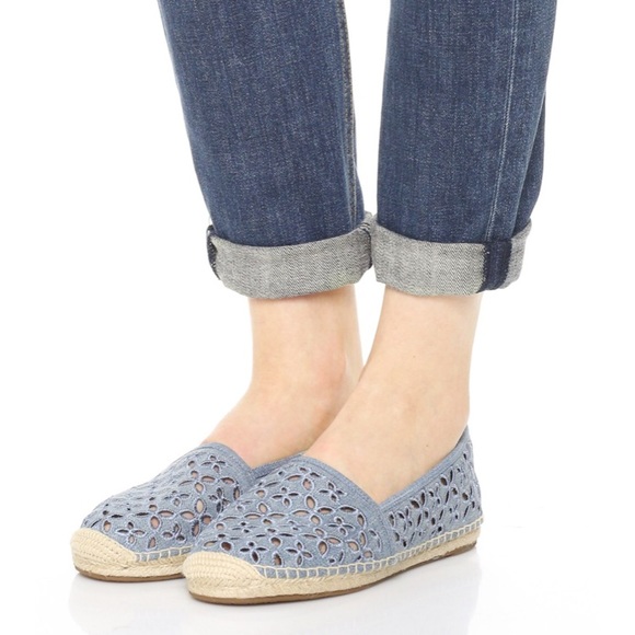 Michael Kors Darci Whased Denim Eyelet Espdrilles - Picture 1 of 8